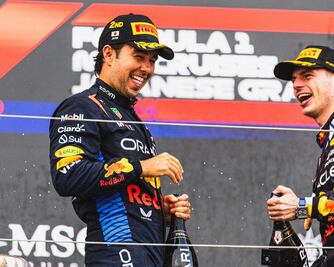 Checo Pérez fue segundo y Max Verstappen el ganador del GP de Japón 2024