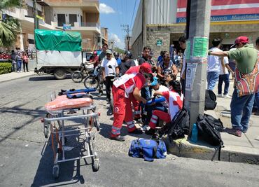 Alumnos heridos en accidente vial en Huejutla