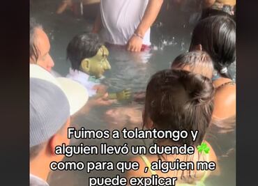 Familia lleva a un duende de vacaciones a Tolantongo y se vuelven virales