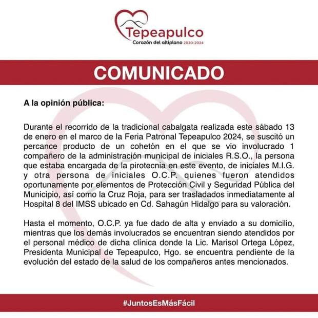 Explosión de camioneta con pirotecnia sacude cabalgata anual en Tepeapulco