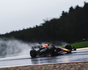 Checo Pérez octavo, Max Verstappen quinto y Russell ganador del GP de Bélgica