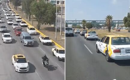 Caravana de taxistas escolta a compañero fallecido