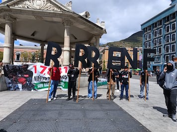 Estudiantes marchan en Pachuca en apoyo al pueblo palestino
