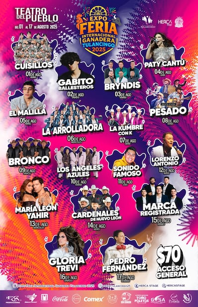 Oferta artística y cultural | Facebook: Expo Feria Internacional Ganadera Tulancingo 2025