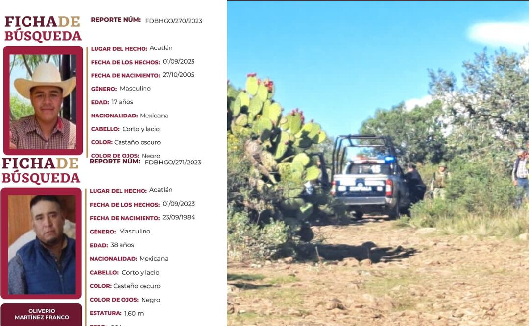 Encuentran los cuerpos de dos personas desaparecidas Foto: Especial