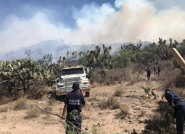 Controlan incendio en Zempoala y aun activo en Epazoyucan