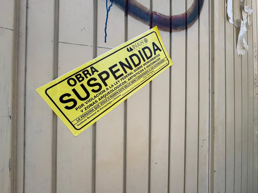 INAH suspende obra en el centro de Pachuca | Foto: Víctor Valera