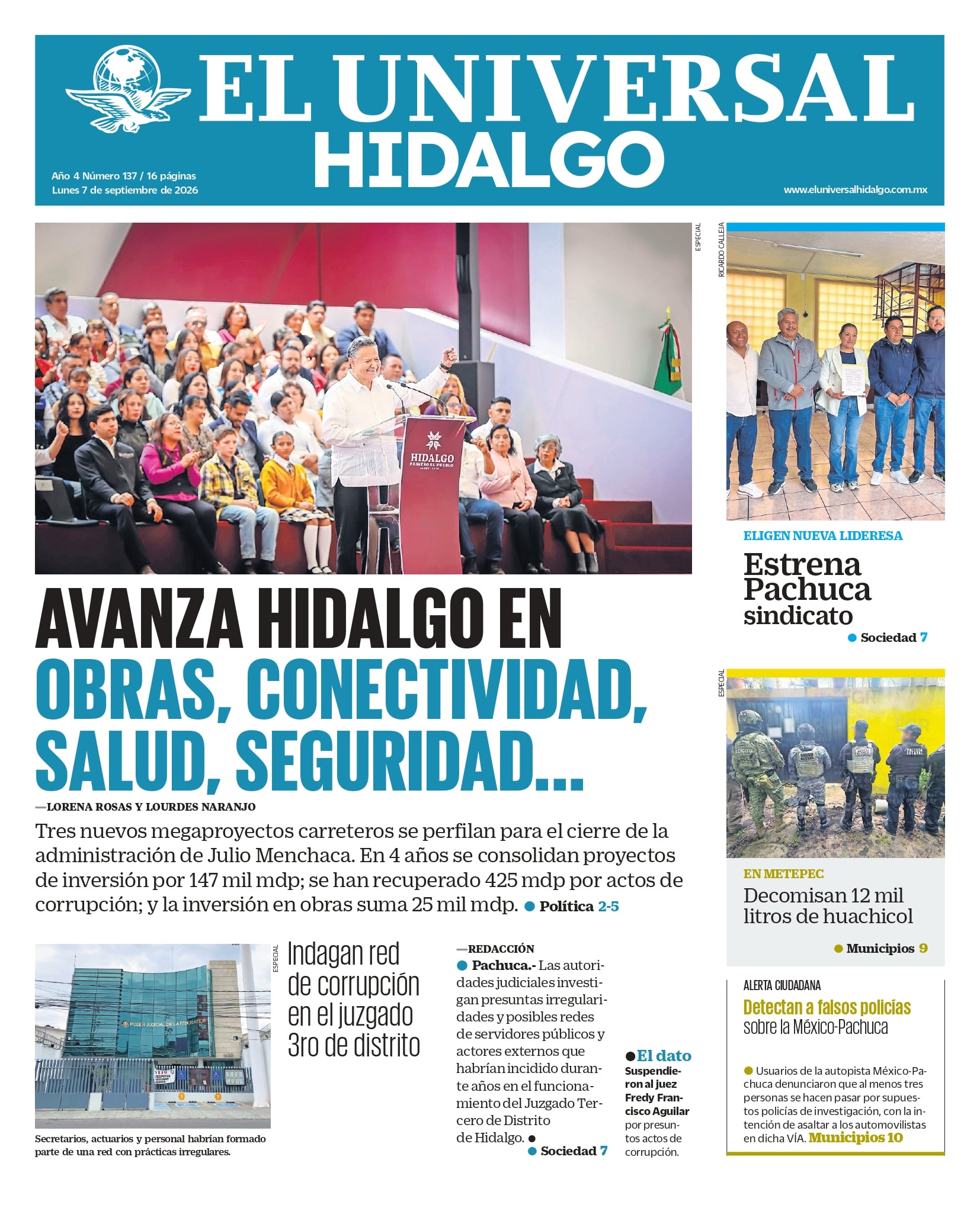 El Universal Hidalgo 07/09/26