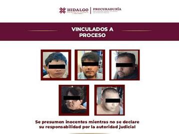 Tras cateo en Atitalaquia, vinculan a proceso a cinco personas detenidas en posesión de narcóticos, armas de fuego y cartuchos útiles