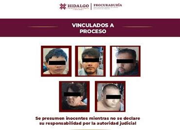 Tras cateo en Atitalaquia, vinculan a proceso a cinco personas detenidas en posesión de narcóticos, armas de fuego y cartuchos útiles