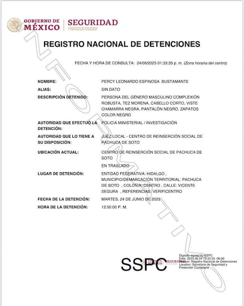 Registro Nacional de detenciones