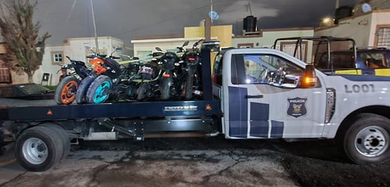 Recuperan 6 motocicletas y detienen a 3 personas en Mineral de la Reforma