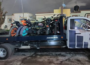 Recuperan 6 motocicletas y detienen a 3 personas en Mineral de la Reforma