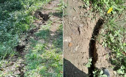 Preocupa en Chililico una gran grieta tras lluvias de la vaguada monzónica