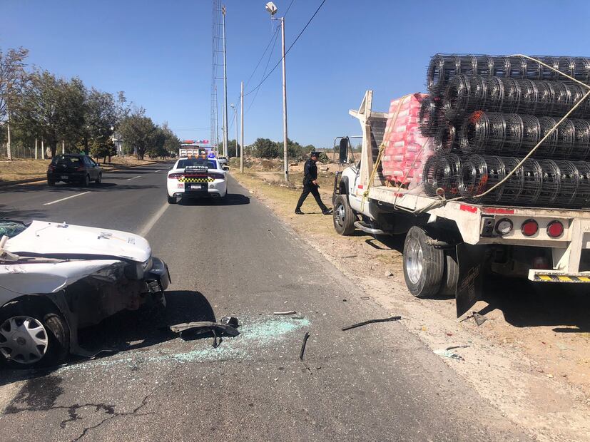 Choque en la Pachuca-Actopan, a la altura de Nopancalco | Foto: Especial