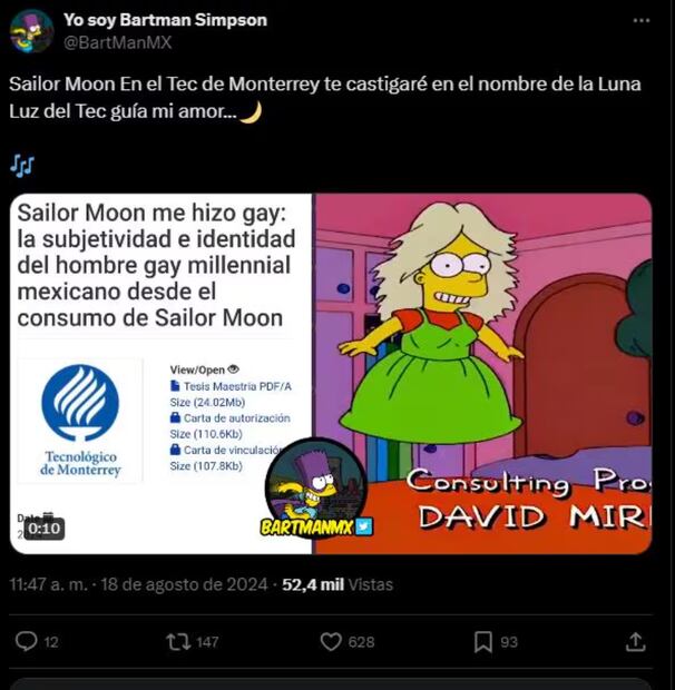 Una tesis del Tec de Monterrey ha generado una fuerte controversia en redes sociales. Foto: Captura de pantalla en X
