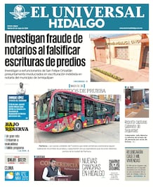 Portada El Universal Hidalgo 26/5/26