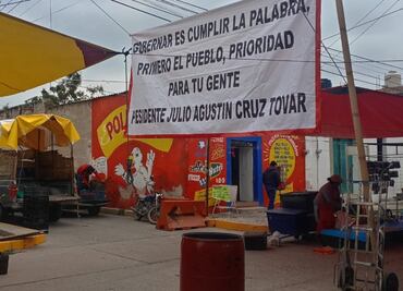 Comerciantes del tianguis de Alfajayucan exigen cumplimiento de acuerdos al alcalde