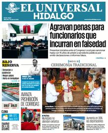 Portada El Universal Hidalgo 020725
