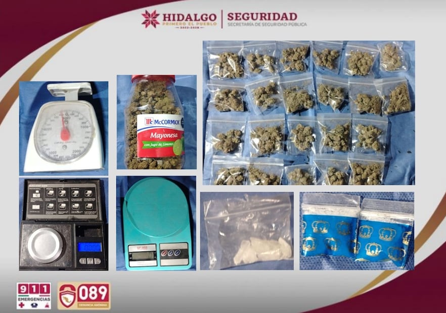 Desmantelan punto de distribución de droga en Tolcayuca tras operativo interinstitucional | Fotos: SSPH