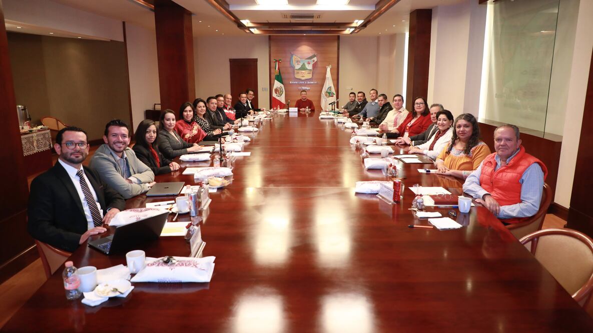Gabinete de Gobierno de Hidalgo Foto: TW Julio Menchaca