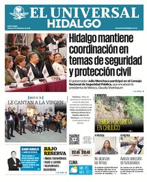Portada El Universal Hidalgo 12/12/25