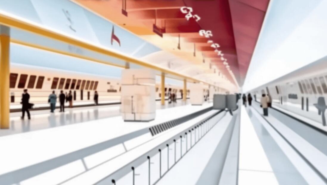 Así se vería la estación de tren en Pachuca según la inteligencia artificial I Foto: IA