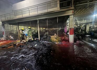 Sofocan incendio en el área de tintorería de la fábrica Texnova en Tulancingo