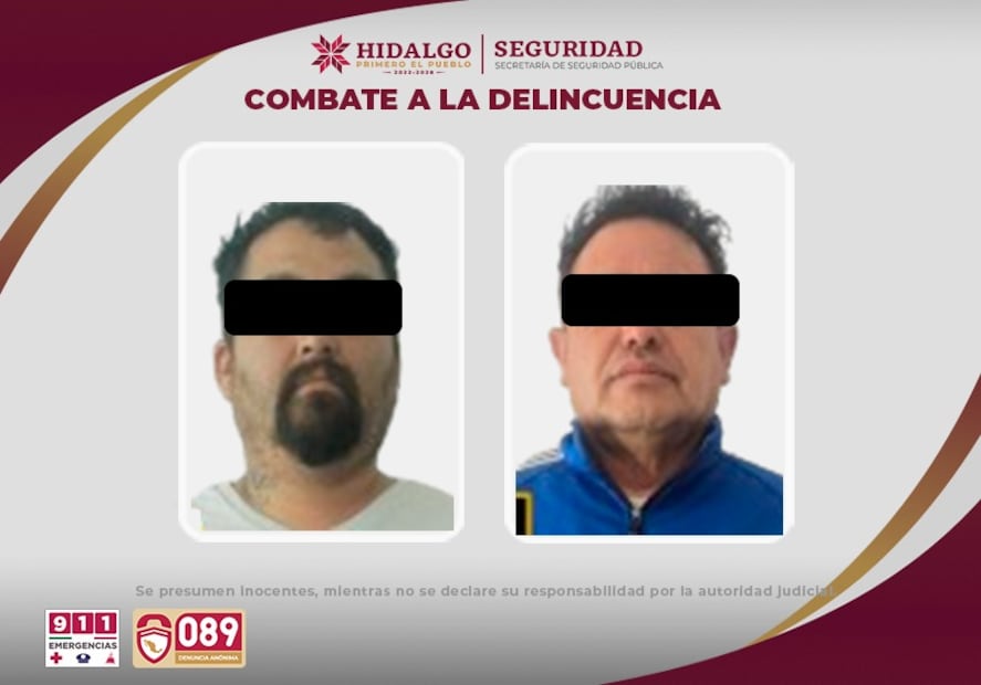 SSPH recupera camioneta robada en Tula y detiene a dos presuntos implicados | Fotos: SSPH