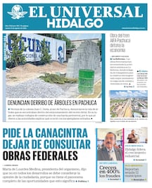 Portada El Universal Hidalgo 13/8/26