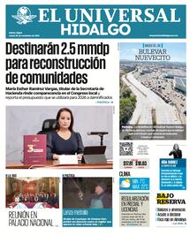 Portada El Universal Hidalgo 20/11/25