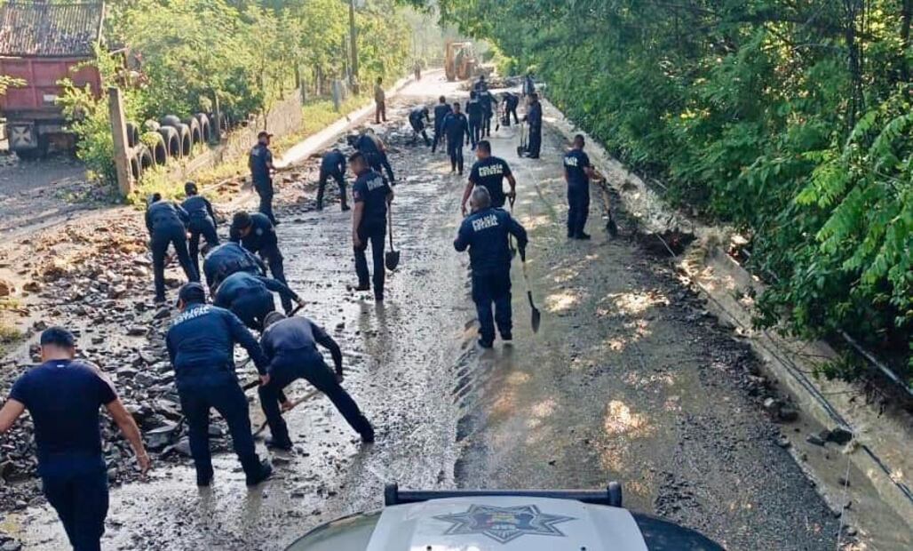 La Secretaría de Seguridad de Hidalgo se suma a la ayuda en Huejutla | Foto: Especial