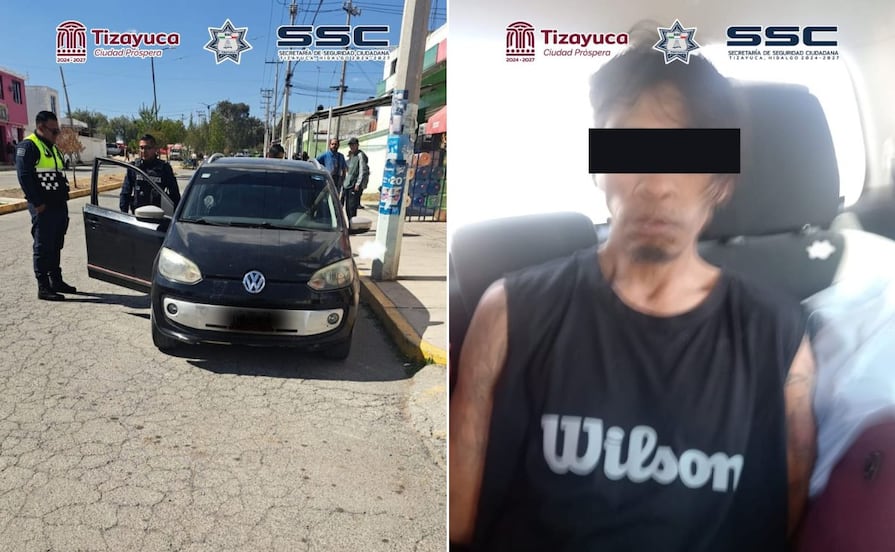 Detienen a tres personas tras robo de vehículo en Tizayuca