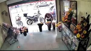 Roban arreglos florales en negocio del centro de Tizayuca