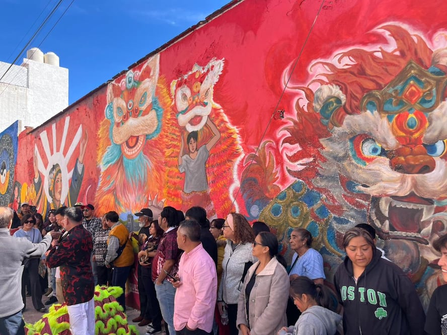 Inauguran mural “Año nuevo chino” en la calle Nicolás Flores de Pachuca I Foto: Ricardo Calleja