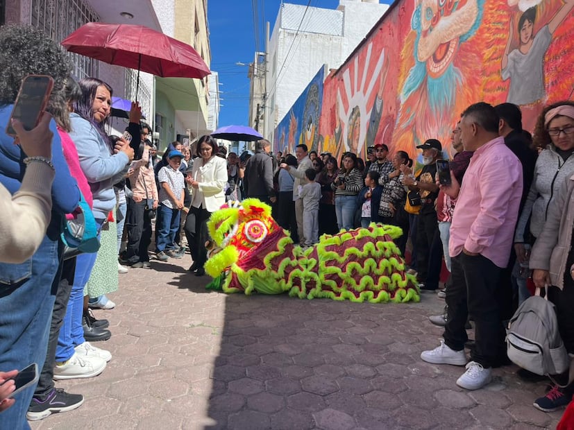 Inauguran mural “Año nuevo chino” en la calle Nicolás Flores de Pachuca I Foto: Ricardo Calleja