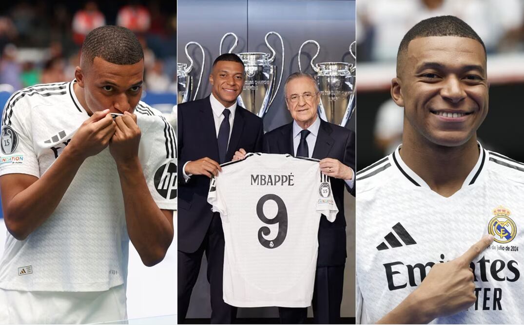 Kylian Mbappé fue presentado con el Real Madrid; portará el dorsal 9. FOTO: ESPECIAL