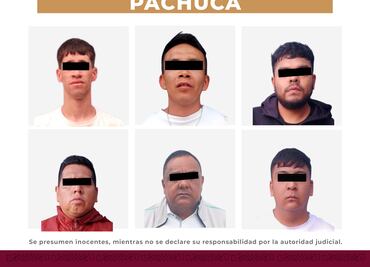 Detienen a seis personas en Pachuca por robo y asalto