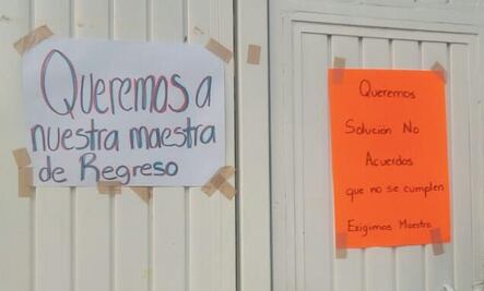 Padres cierran la primaria Zaragoza, demandan a la SEPH un profesor  