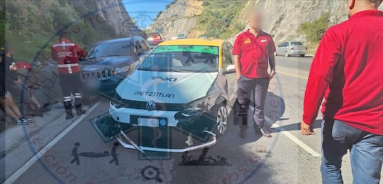 Carambola en el corredor de la Montaña; un taxi entre los involucrados