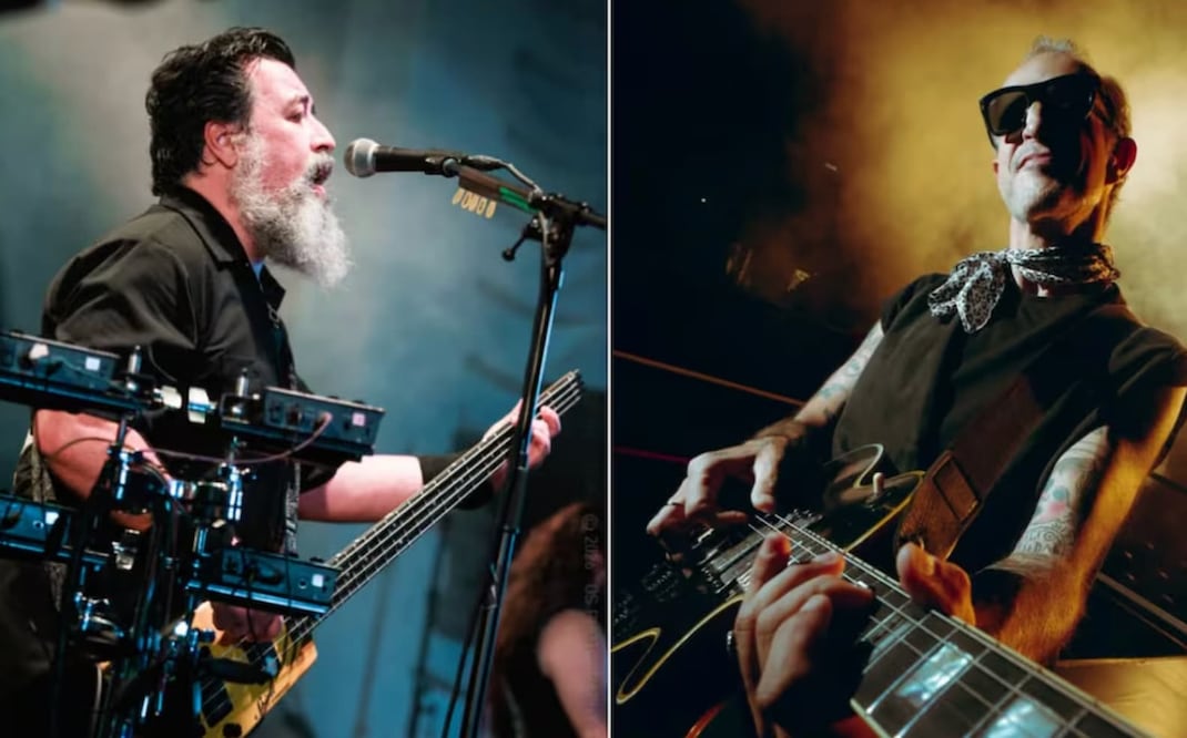 Miky Huidobro y Tito Fuentes, integrantes de Molotov. Fotos: Instagram, vía @saquemate y @molotovbanda