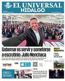 Portada El Universal Hidalgo 6/9/25