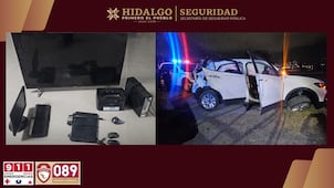 Rastreo por cámaras y persecución frustran huida de presuntos ladrones en Mineral de la Reforma