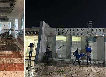 Techo de juzgados civiles y mercantiles  cayó por granizada; no hay lesionados