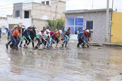 Mineral de la Reforma atiende zonas afectadas por lluvias