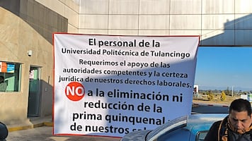 Trabajadores de la UPT se manifiestan por pago de prima quinquenal y recorte salarial