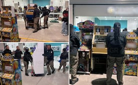 Decomisan tragamonedas y 156 mil pesos en Pachuca