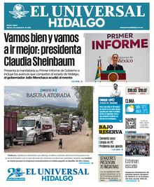 Portada El Universal Hidalgo 02/09/25