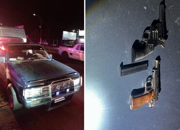 Detienen a dos hombres armados en bulevar Providencia