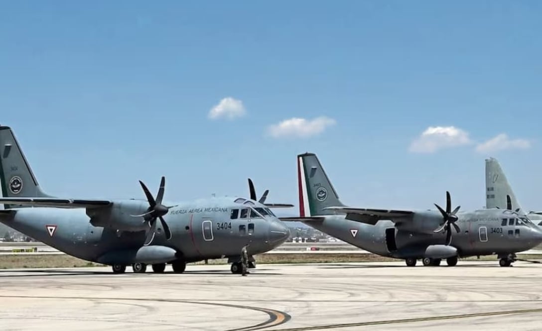 Los aviones más imponentes de la Fuerza Aérea Mexicana son el C-130 Hércules y el C-27J Spartan, esenciales para misiones estratégicas. Foto: ALBERTO GONZÁLEZ/EL UNIVERSAL